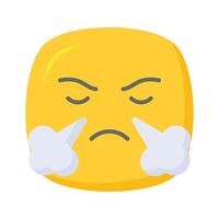 ter uma Veja às isto criativo ícone do frustrado emoji, na moda estilo vetor