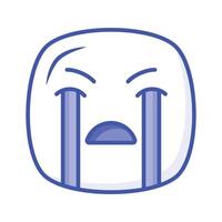 pegue isto surpreendente chorando emoji projeto, Customizável vetor