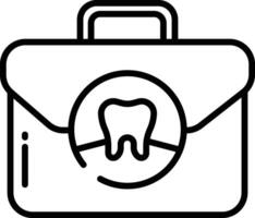 dental kit esboço ilustração vetor