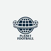 planeta futebol logotipo vetor