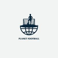 planeta futebol logotipo vetor