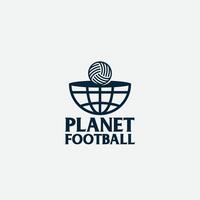 planeta futebol logotipo vetor