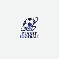 planeta futebol logotipo vetor