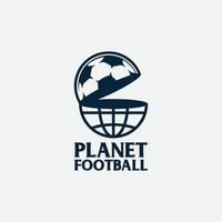 planeta futebol logotipo vetor