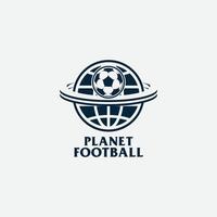 planeta futebol logotipo vetor