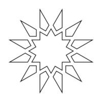 islâmico geométrico contorno esboço Projeto elemento ilustração isolado em branco fundo. logotipo ícone vetor