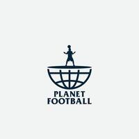 planeta futebol logotipo vetor