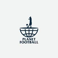 planeta futebol logotipo vetor