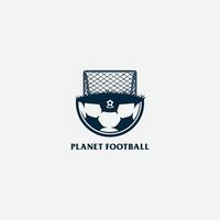 planeta futebol logotipo vetor