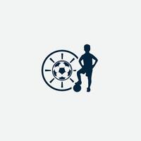 planeta futebol logotipo vetor