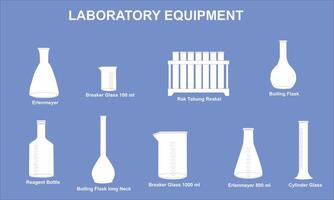 ilustração do laboratório equipamento em uma azul fundo vetor