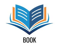 design do logotipo do livro vetor
