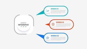 três degrau infográfico rótulo Projeto modelo com linha ícones. processo passos diagrama, apresentações, fluxo de trabalho disposição, bandeira, fluxo gráfico, informação gráfico ilustração. vetor