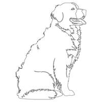 mão desenhado cachorro esboço ilustração vetor