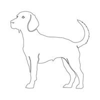 mão desenhado cachorro esboço ilustração vetor