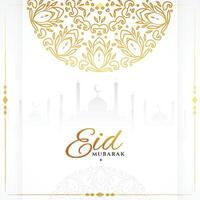 lindo eid Mubarak desejos cartão dentro árabe estilo vetor