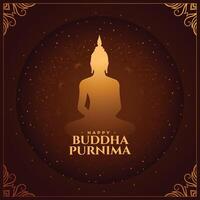ásia cultural Buda purnima ou guru Jayanti desejos fundo vetor