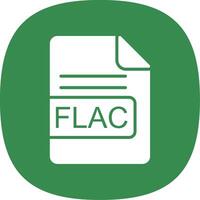 flac Arquivo formato glifo curva ícone Projeto vetor