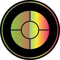 cor roda glifo vencimento cor ícone Projeto vetor
