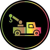 rebocar caminhão glifo vencimento cor ícone Projeto vetor