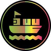 navio glifo vencimento cor ícone Projeto vetor