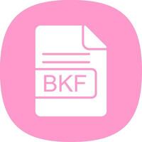 bkf Arquivo formato glifo curva ícone Projeto vetor