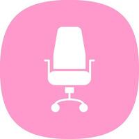 cadeira glifo curva ícone Projeto vetor