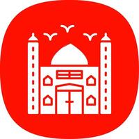mesquita glifo curva ícone Projeto vetor