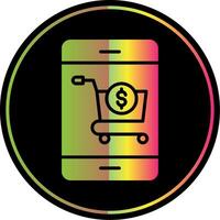 conectados círculo multi círculo compras glifo vencimento cor ícone Projeto vetor