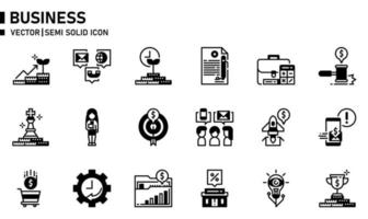 ícone semi-sólido de negócios vetor