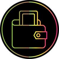 digital carteira linha gradiente vencimento cor ícone Projeto vetor