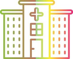 hospital linha gradiente vencimento cor ícone Projeto vetor