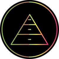 pirâmide gráficos linha gradiente vencimento cor ícone Projeto vetor