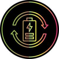 eco bateria linha gradiente vencimento cor ícone Projeto vetor
