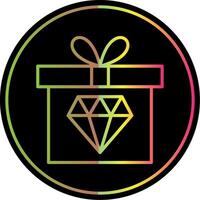 diamante linha gradiente vencimento cor ícone Projeto vetor