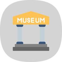 museu plano curva ícone Projeto vetor