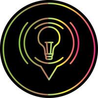 lâmpada linha gradiente vencimento cor ícone Projeto vetor