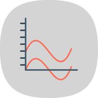 onda gráfico plano curva ícone Projeto vetor