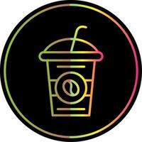 café copo linha gradiente vencimento cor ícone Projeto vetor
