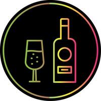 vinho garrafa linha gradiente vencimento cor ícone Projeto vetor