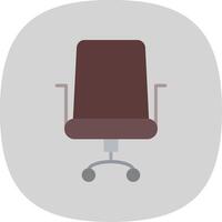 escritório cadeira plano curva ícone Projeto vetor