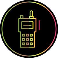 walkie talkie linha gradiente vencimento cor ícone Projeto vetor