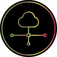 nuvem conexão linha gradiente vencimento cor ícone Projeto vetor