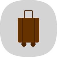 bagagem plano curva ícone Projeto vetor