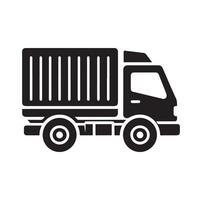 caminhão ícone ilustração silhueta vetor