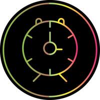 alarme relógio linha gradiente vencimento cor ícone Projeto vetor