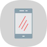 Smartphone plano curva ícone Projeto vetor