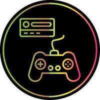 jogos console linha gradiente vencimento cor ícone Projeto vetor