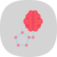 artificial inteligência plano curva ícone Projeto vetor