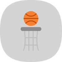 basquetebol plano curva ícone Projeto vetor